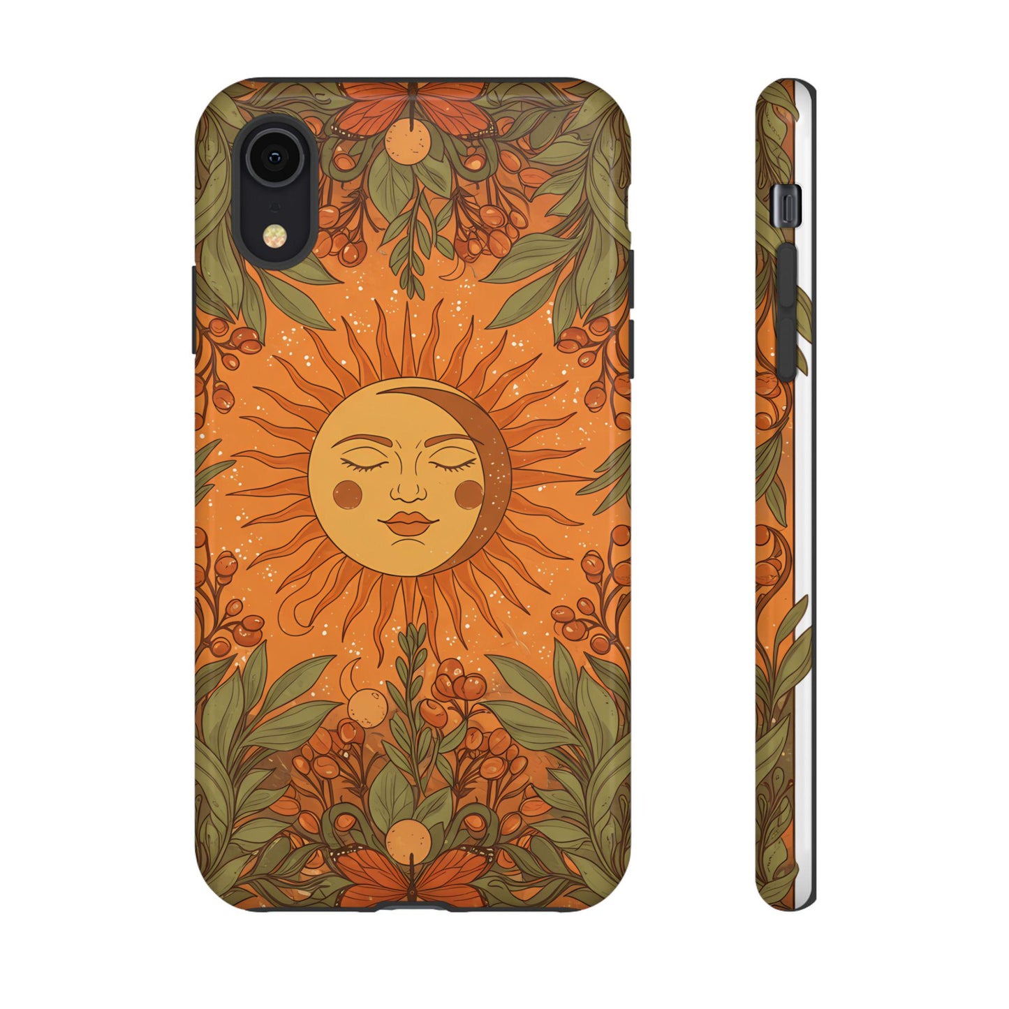 Sunshine floral phone case with boho summer art