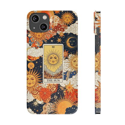 Tarot sun phone case with celestial art