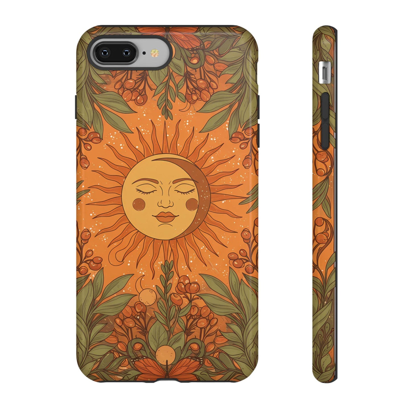 Sunshine floral phone case with boho summer art