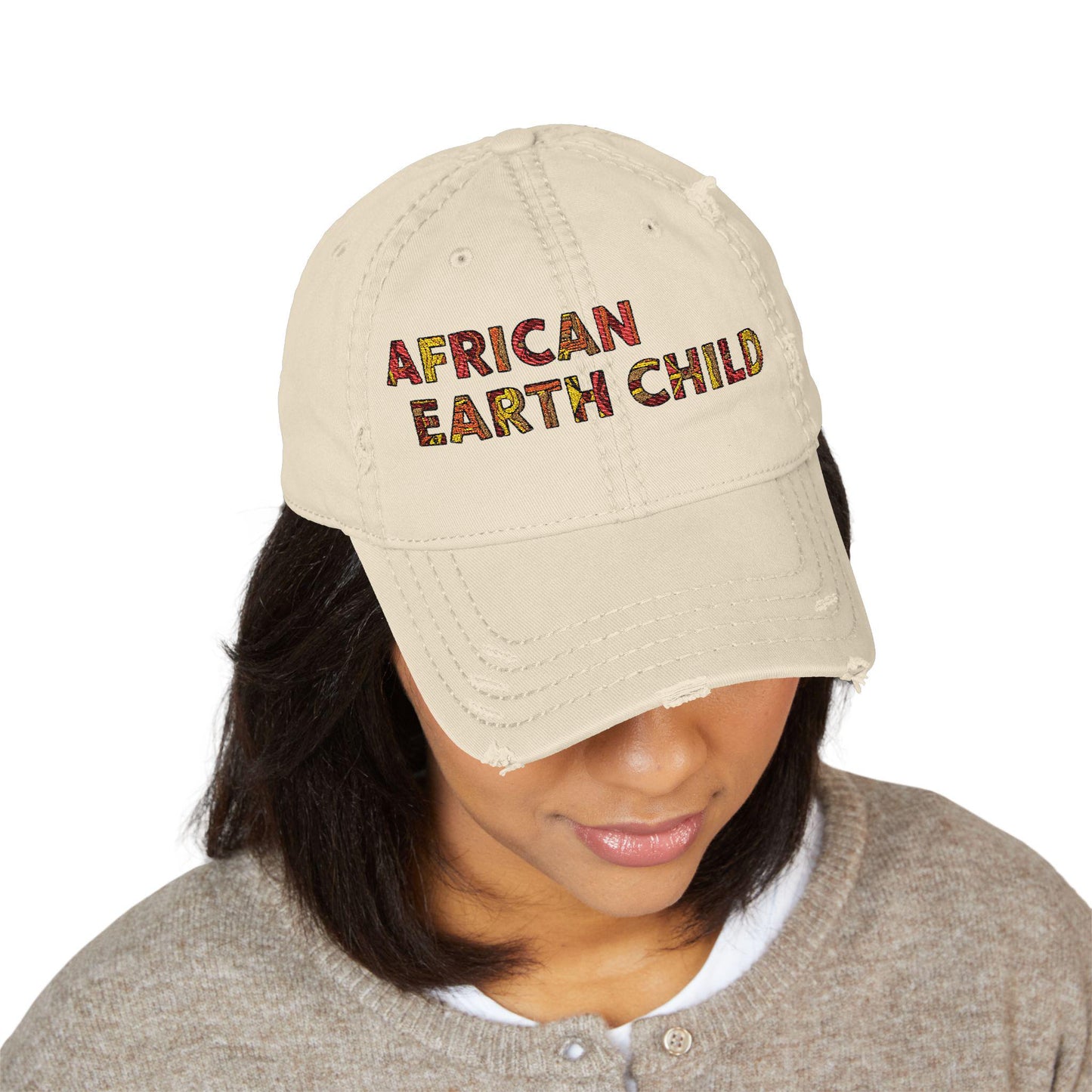 Earth Child Mode – Distressed Dad Hat