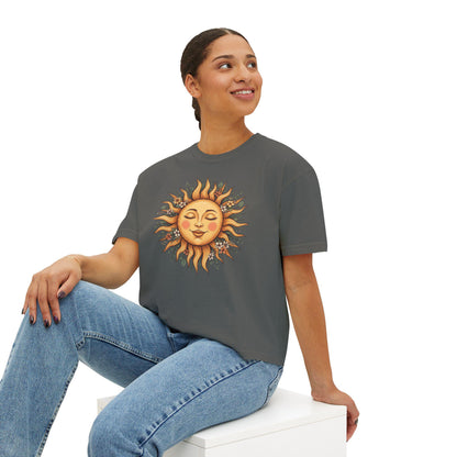 Boho Sun Face Boxy Tee