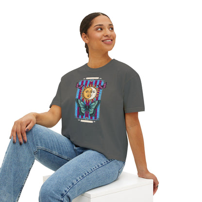 Bohemian Sun & Butterfly Women's Boxy Tee