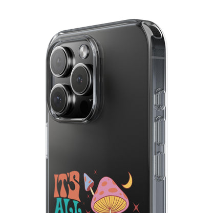 Boho mushroom phone case with whimsical art