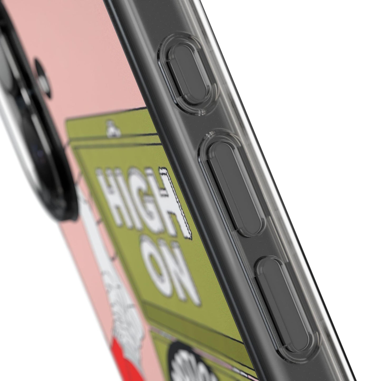 Retro music phone case with bold emotional art