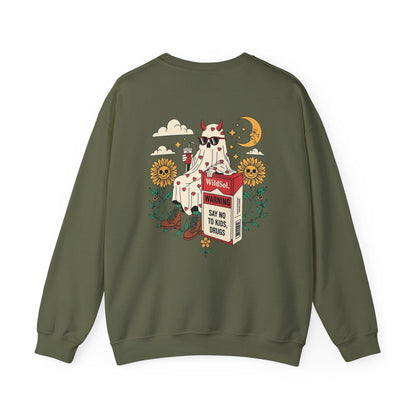 Bold graphic sweatshirt with funky message