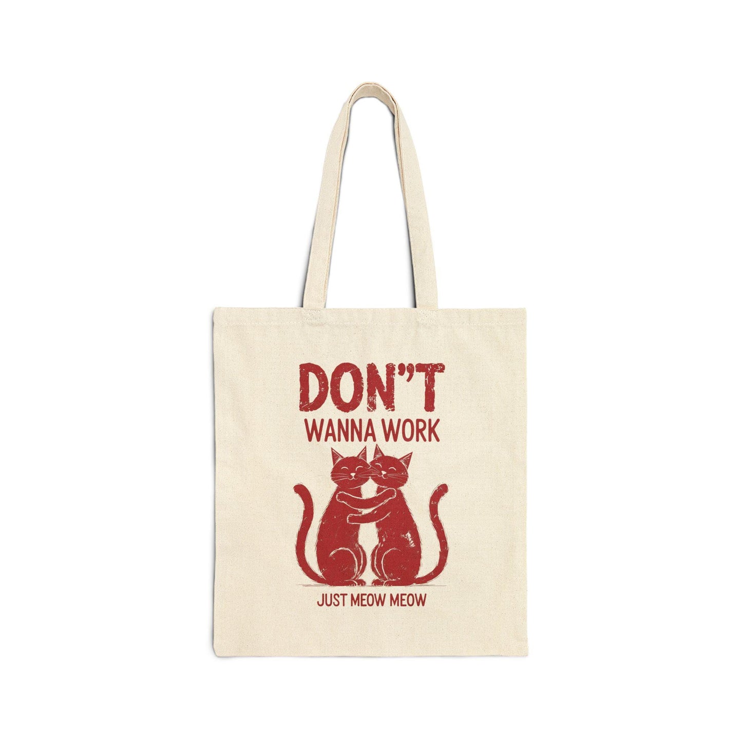 Funny cat tote bag with lazy kitty design
