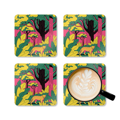 Vibrant Corkwood Coaster Set