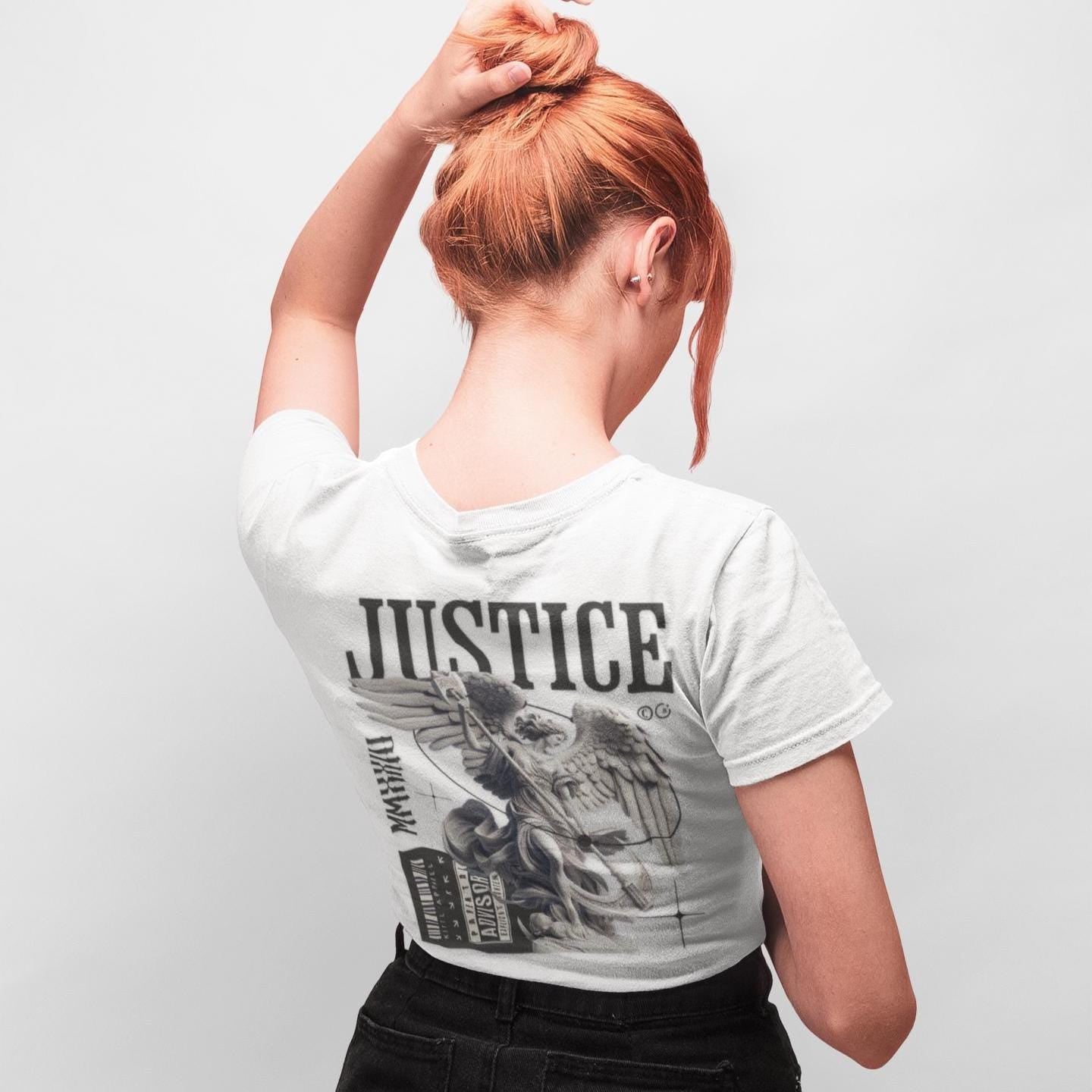 Justice Prevails Greek Statue Tee