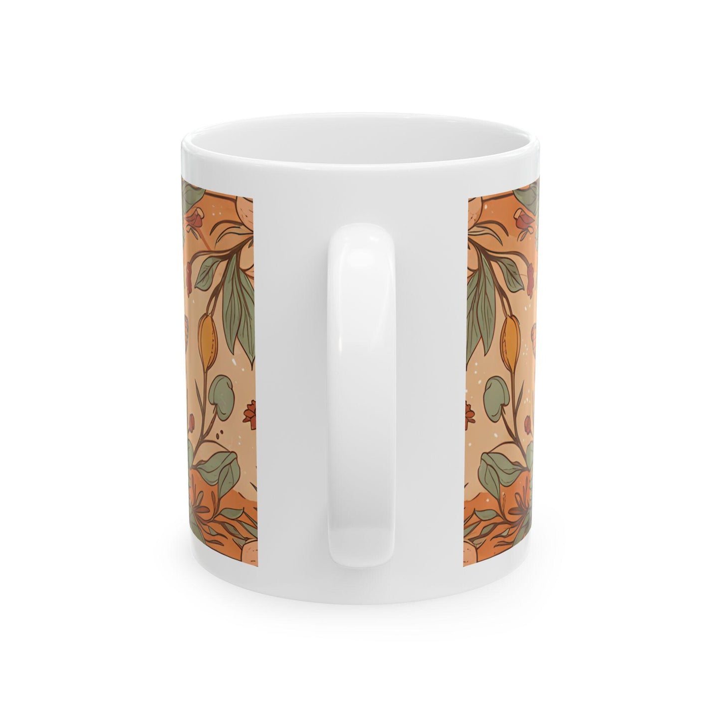 Sun-Kissed Ceramic Mug with Floral Design