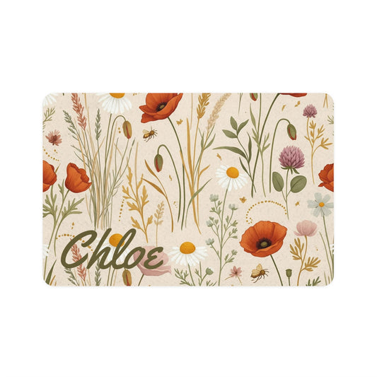 Custom Floral Pet Feeding Mat