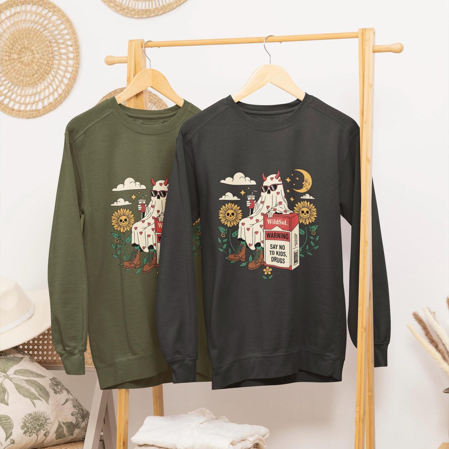 Bold graphic sweatshirt with funky message