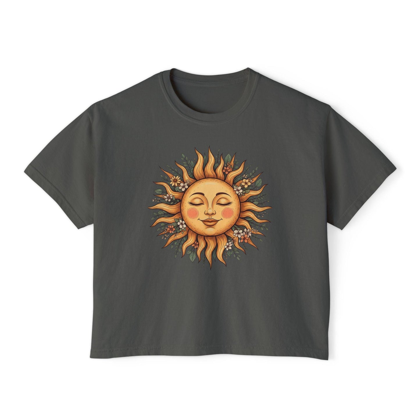 Boho Sun Face Boxy Tee
