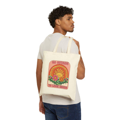 Sunshine canvas tote with retro summer vibe
