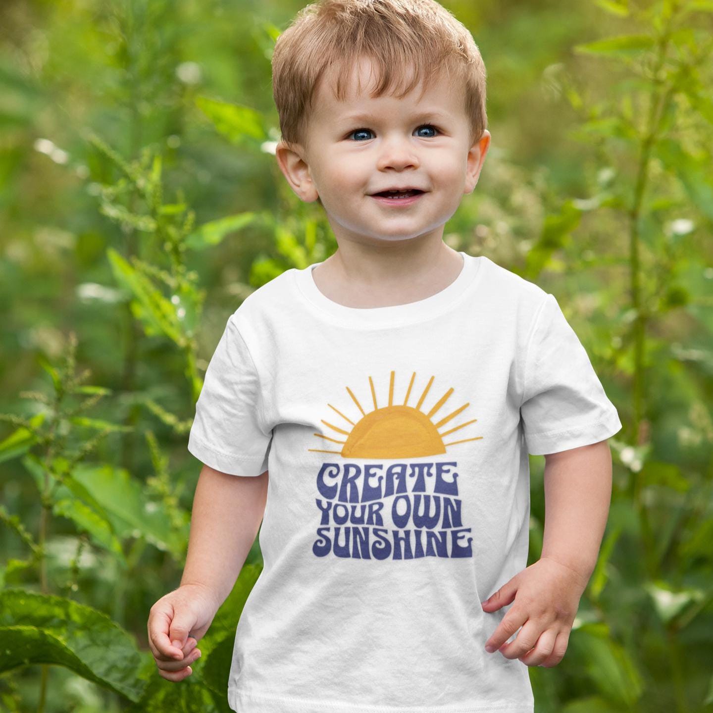 Sunshine baby t-shirt with retro sun print