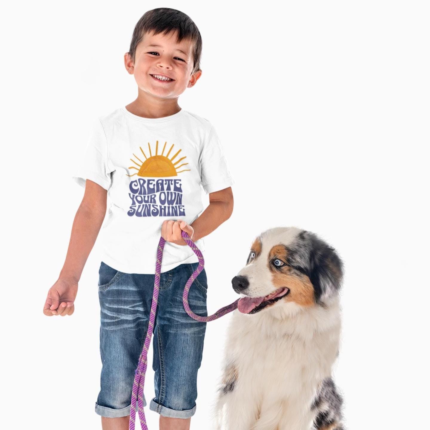 Sunshine baby t-shirt with retro sun print