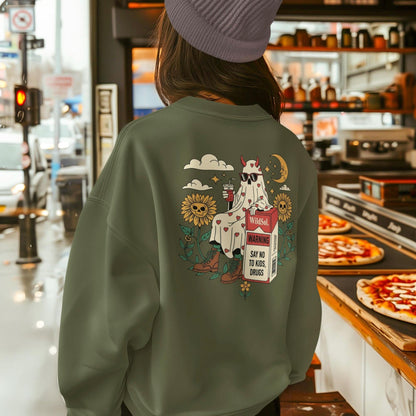 Bold graphic sweatshirt with funky message